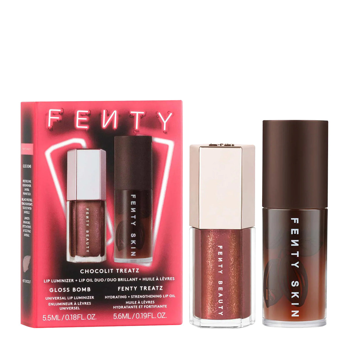 Fenty Beauty Chocolit Treatz Lip Luminizer + Lip Oil Duo