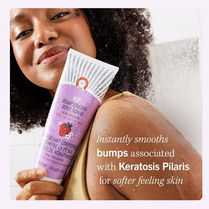 First Aid Beauty KP Bump Eraser Body Scrub with 10% AHA Fresh Strawberry Mini 1 oz / 28.3 g
