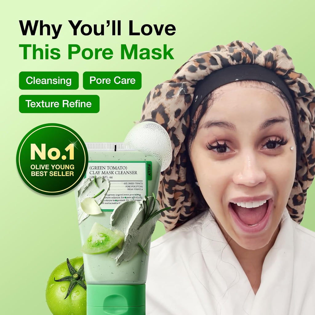 FULLY Green Tomato Pore Clay Mask Cleanser 120 ml / 4.05 oz