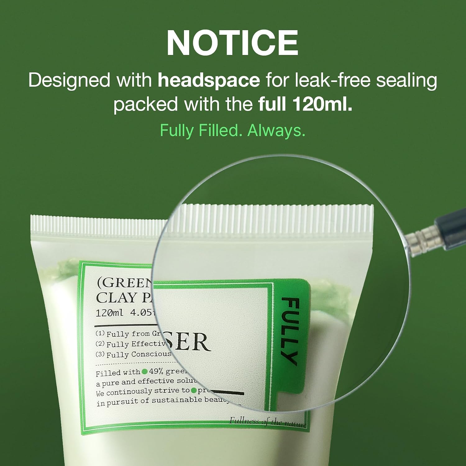 FULLY Green Tomato Pore Clay Mask Cleanser 120 ml / 4.05 oz