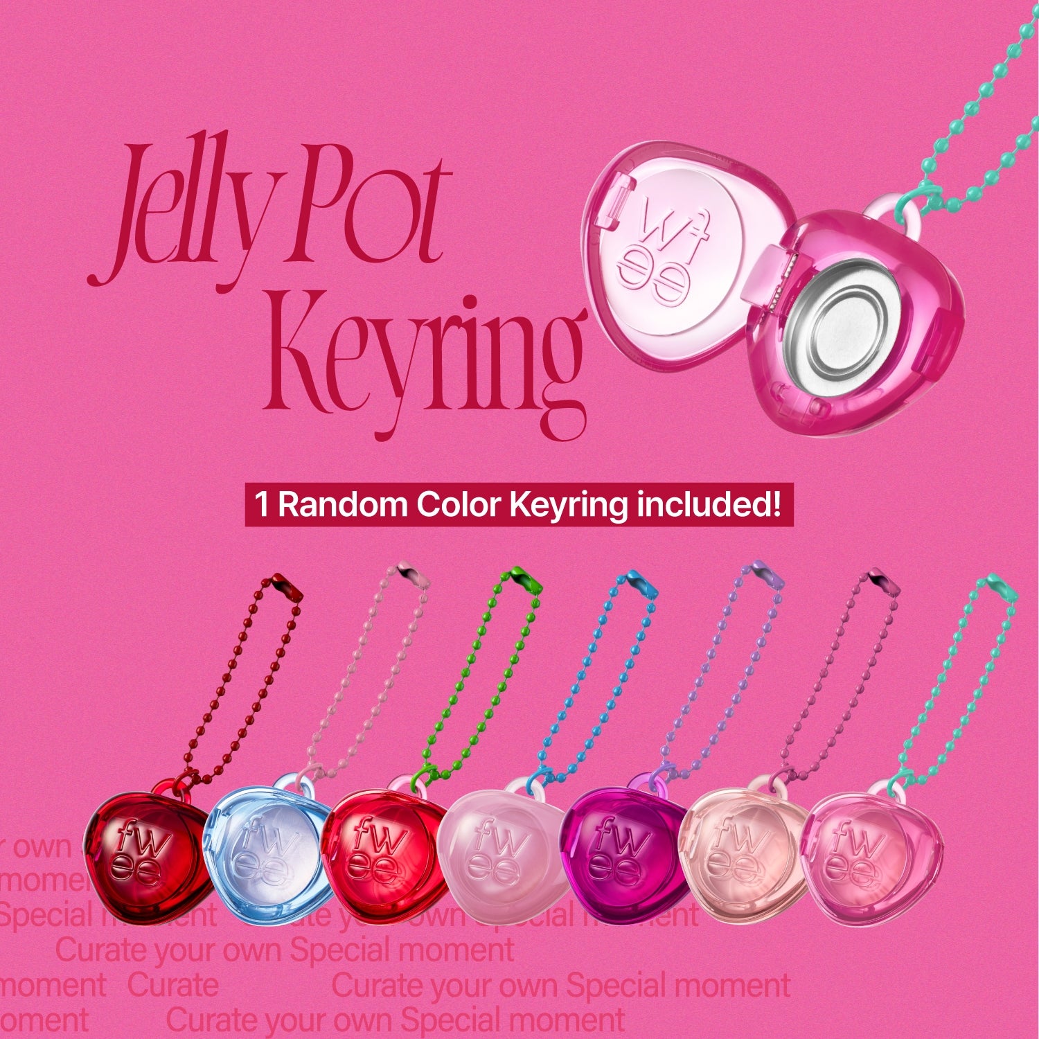 fwee Lip&Cheek Glowy Jelly Pot + Keychain | JP03 Sweets