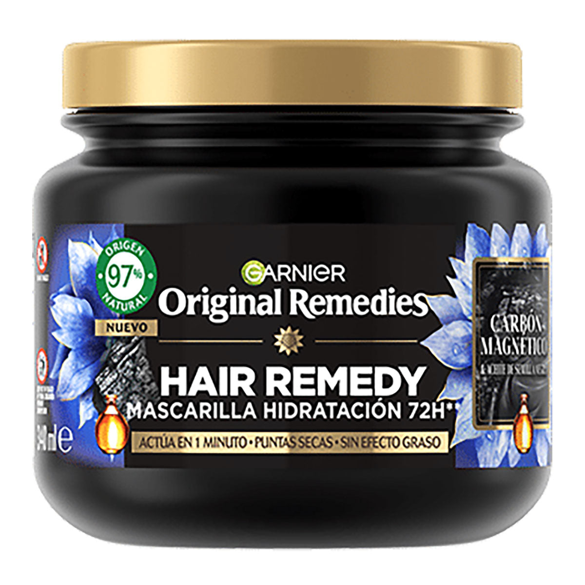 Garnier Original Remedies Mascarilla Carbón Magnético & Aceite de Semilla Negra 340 ml