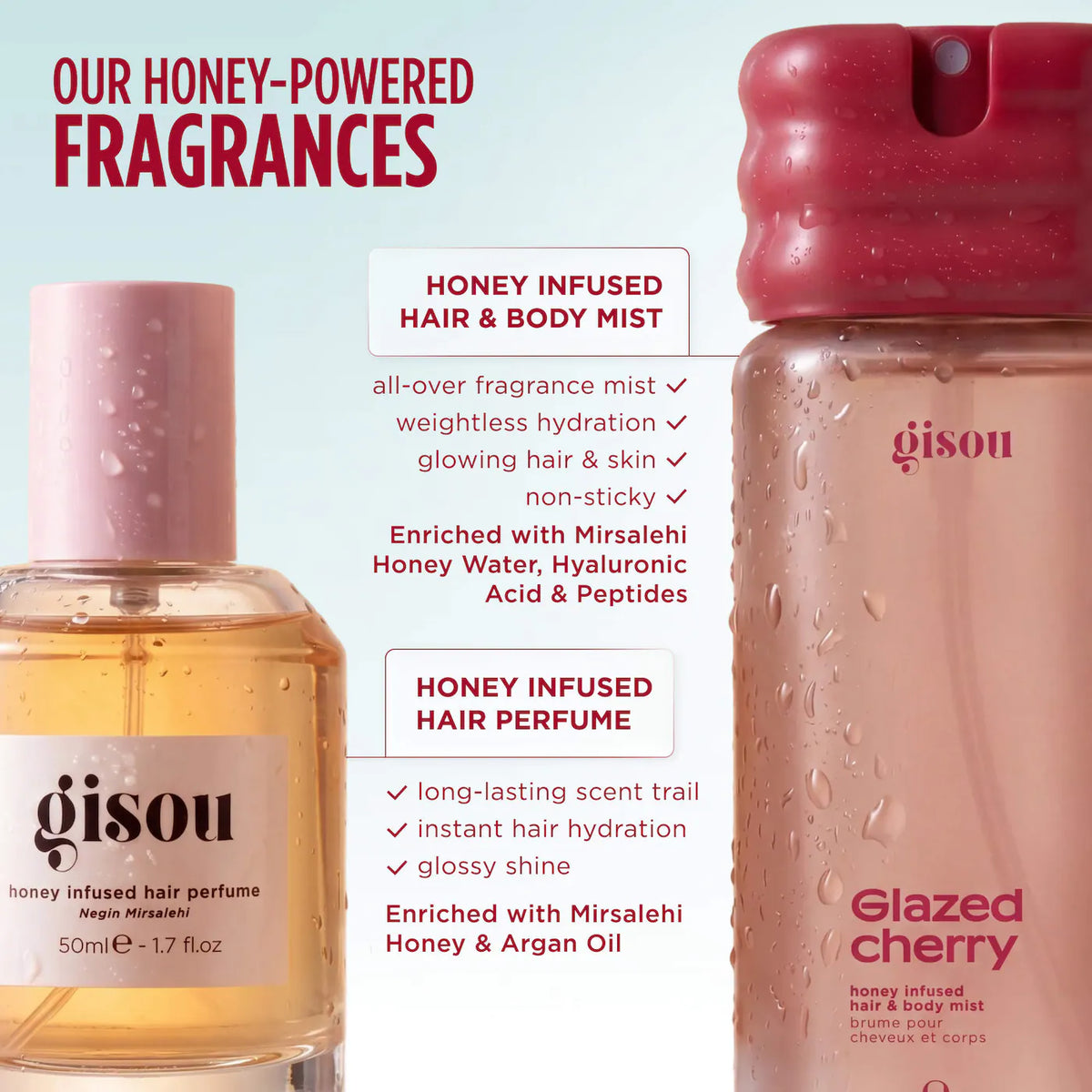 Gisou Glazed Cherry Honey Infused Hair & Body Mist 100 ml / 3.4 oz