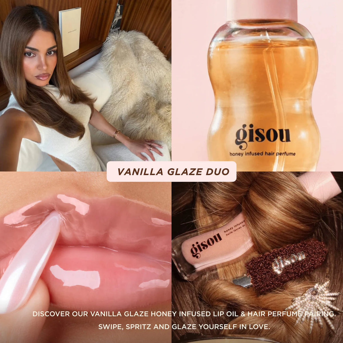 Gisou Vanilla Glaze Honey Infused Hair Perfume 15 ml / 0.5 oz