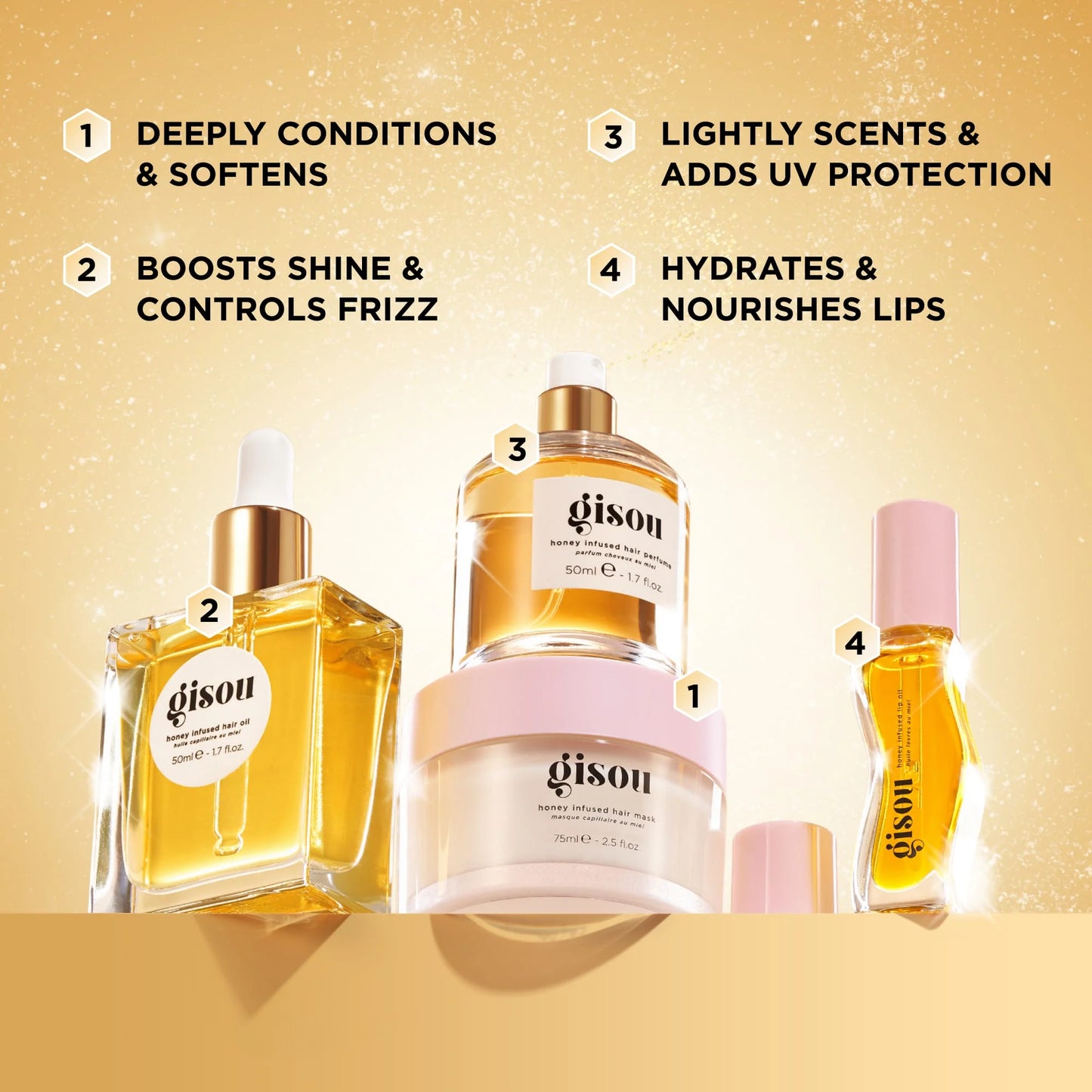Gisou Honey Glow Icons Set