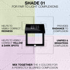Givenchy Prisme Libre Blurring & Color-Correcting Matte Pressed Powder | 01 Mousseline Pastel