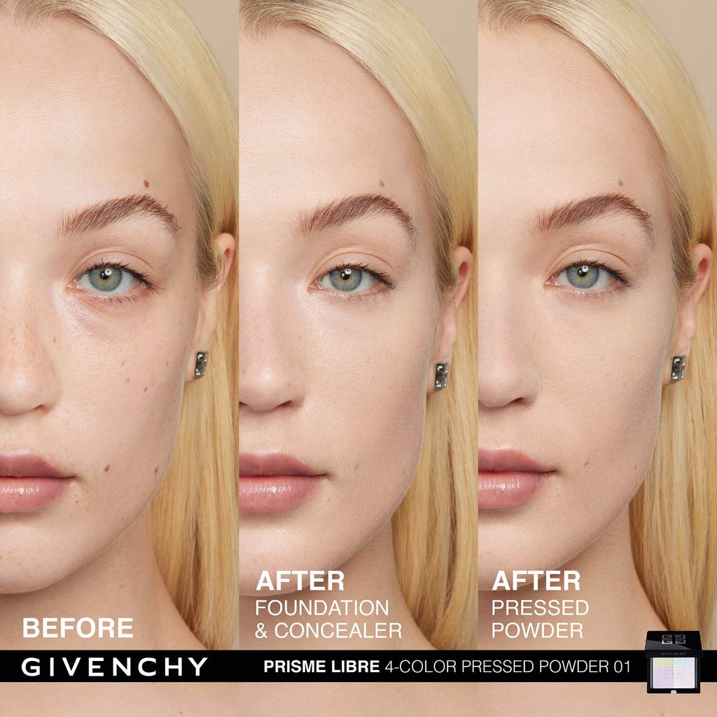 Givenchy Prisme Libre Blurring & Color-Correcting Matte Pressed Powder | 01 Mousseline Pastel