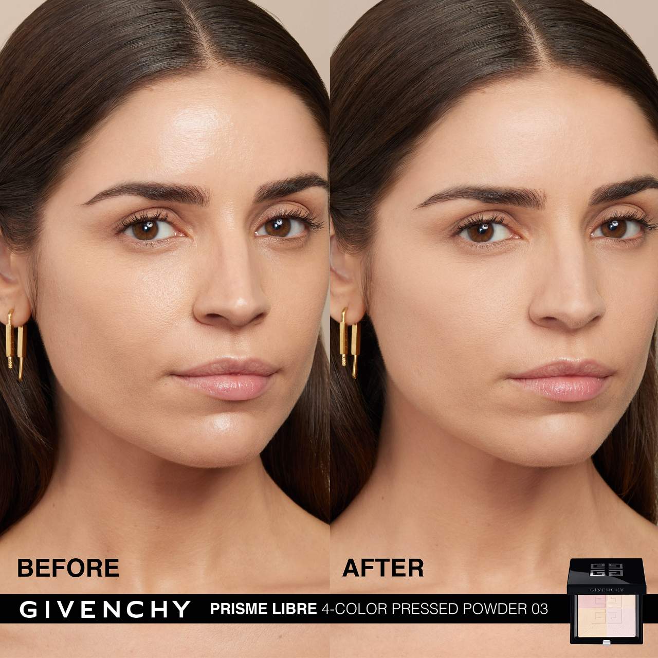 Givenchy Prisme Libre Blurring & Color-Correcting Matte Pressed Powder | 03 Voile Rose