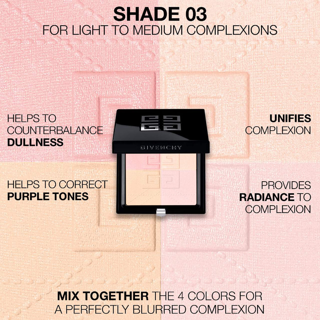 Givenchy Prisme Libre Blurring & Color-Correcting Matte Pressed Powder | 03 Voile Rose