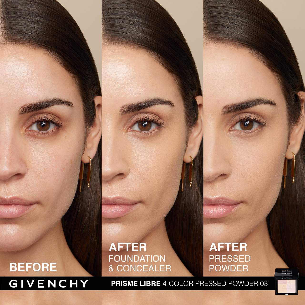 Givenchy Prisme Libre Blurring & Color-Correcting Matte Pressed Powder | 03 Voile Rose