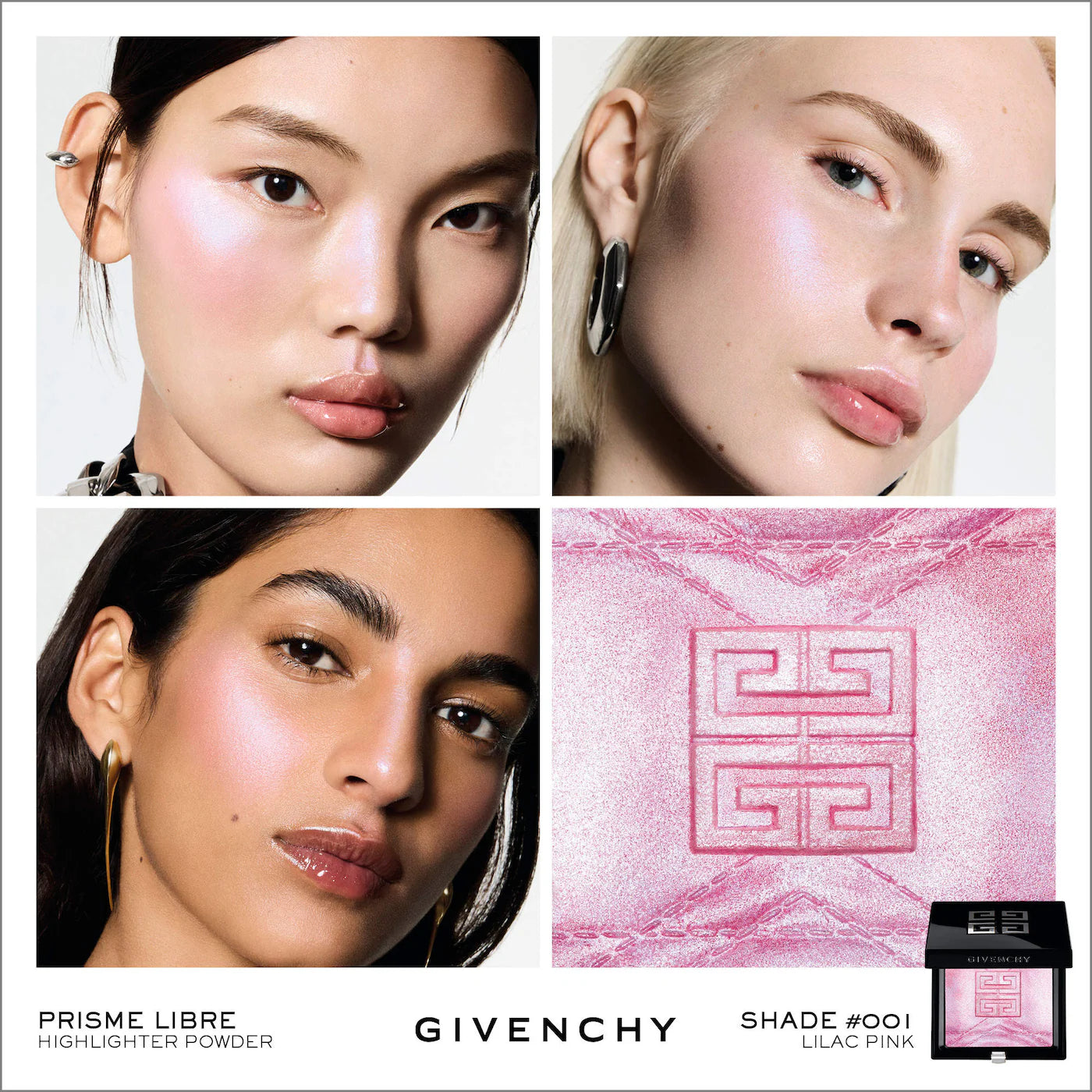 Givenchy Prisme Libre Strobing & Illuminating Highlighter Powder | 001 Lilac Pink