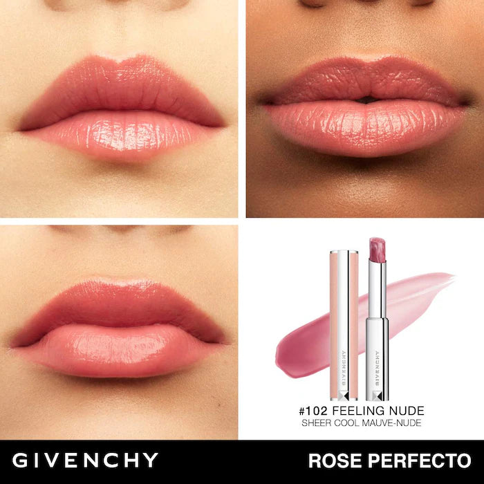 Givenchy Rose Perfecto Lip Balm 24H Hydration | 102 Feel Nude