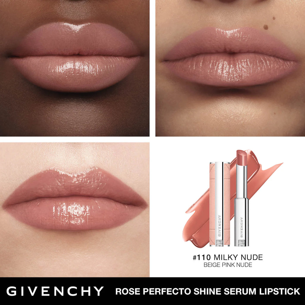 Givenchy Rose Perfecto Shine Serum Lip Oil Stick | N110 Milky Nude
