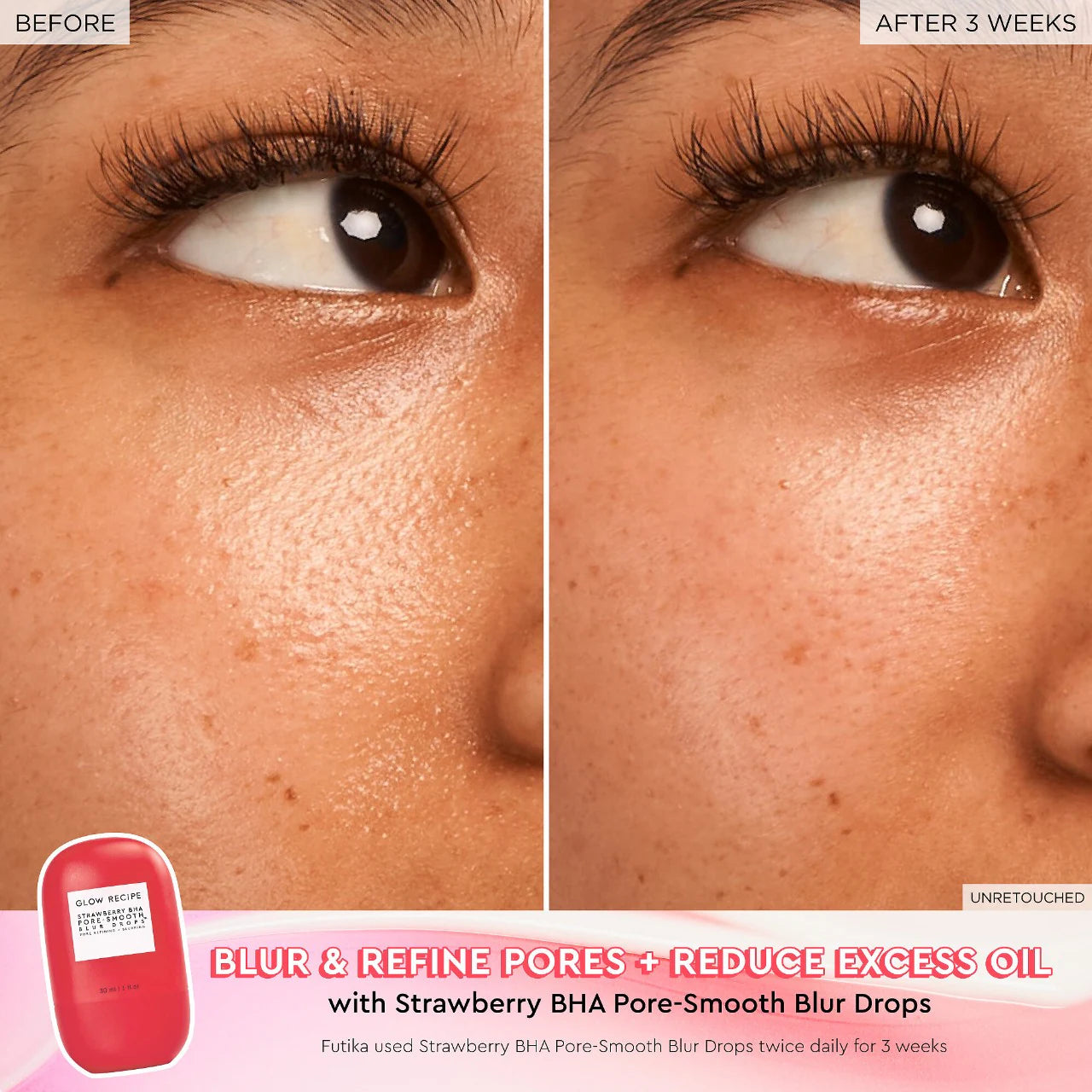 Glow Recipe Strawberry BHA Pore-Smooth Blur Drops Serum 30 ml