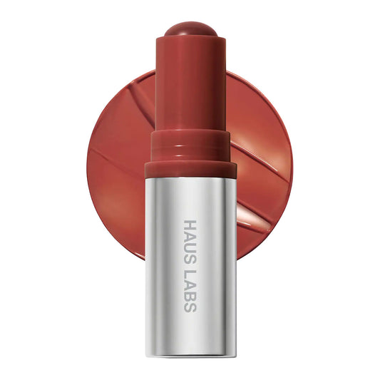 Haus Labs Color Fuse Glassy Lip + Cheek Blush Balm Stick | Glassy Cayenne