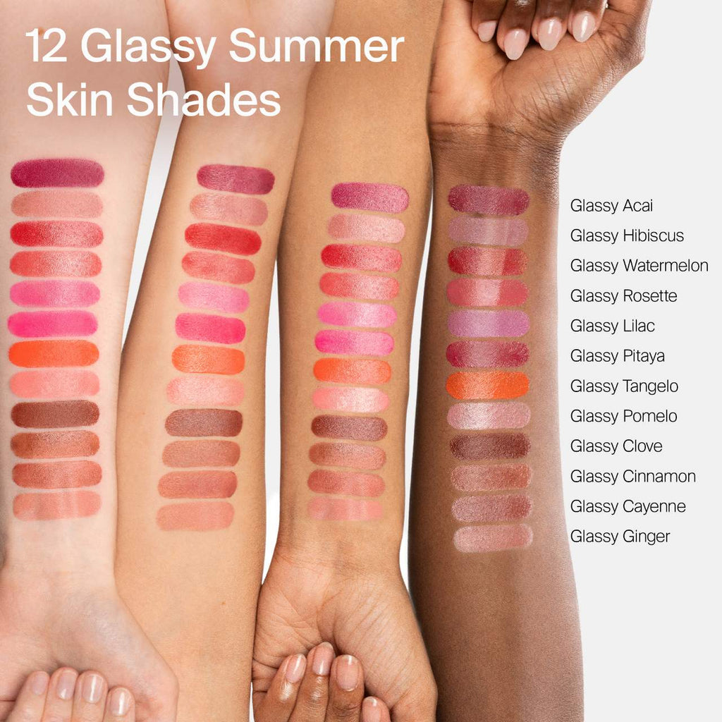 Haus Labs Color Fuse Glassy Lip + Cheek Blush Balm Stick | Glassy Cinnamon
