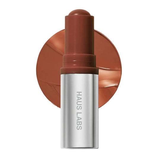 Haus Labs Color Fuse Glassy Lip + Cheek Blush Balm Stick | Glassy Cinnamon