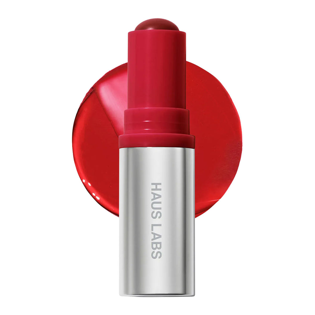 Haus Labs Color Fuse Glassy Lip + Cheek Blush Balm Stick | Glassy Watermelon