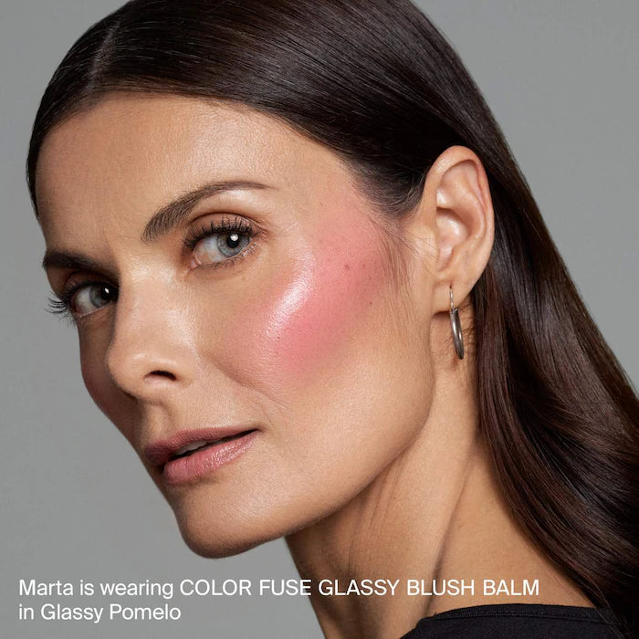 Haus Labs Color Fuse Glassy Lip + Cheek Blush Balm Stick | Glassy Pomelo