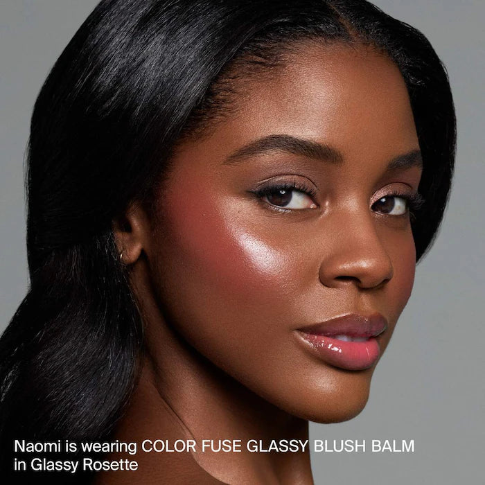 Haus Labs Color Fuse Glassy Lip + Cheek Blush Balm Stick | Glassy Rosette
