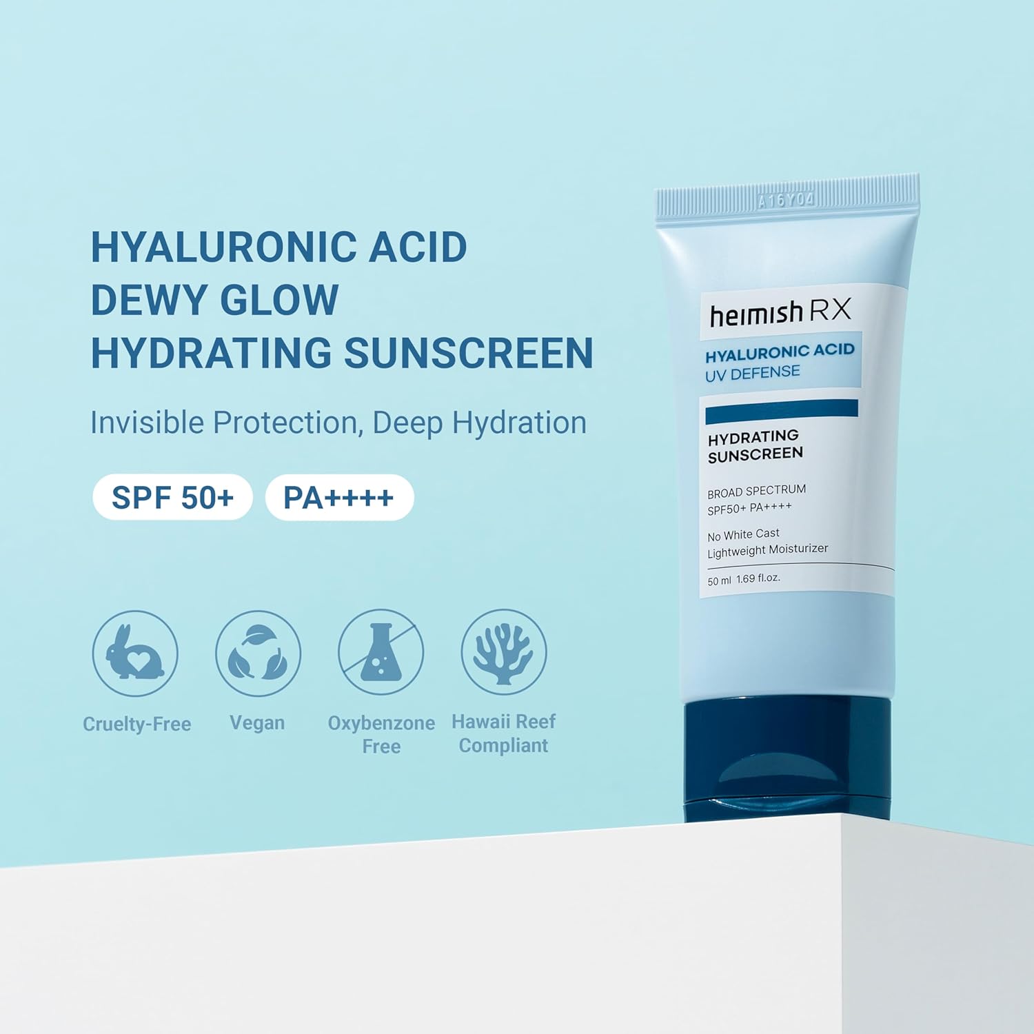 Heimish RX Hyaluronic Hydrating Sunscreen SPF 50+ PA++++ 50 ml / 1.7 oz