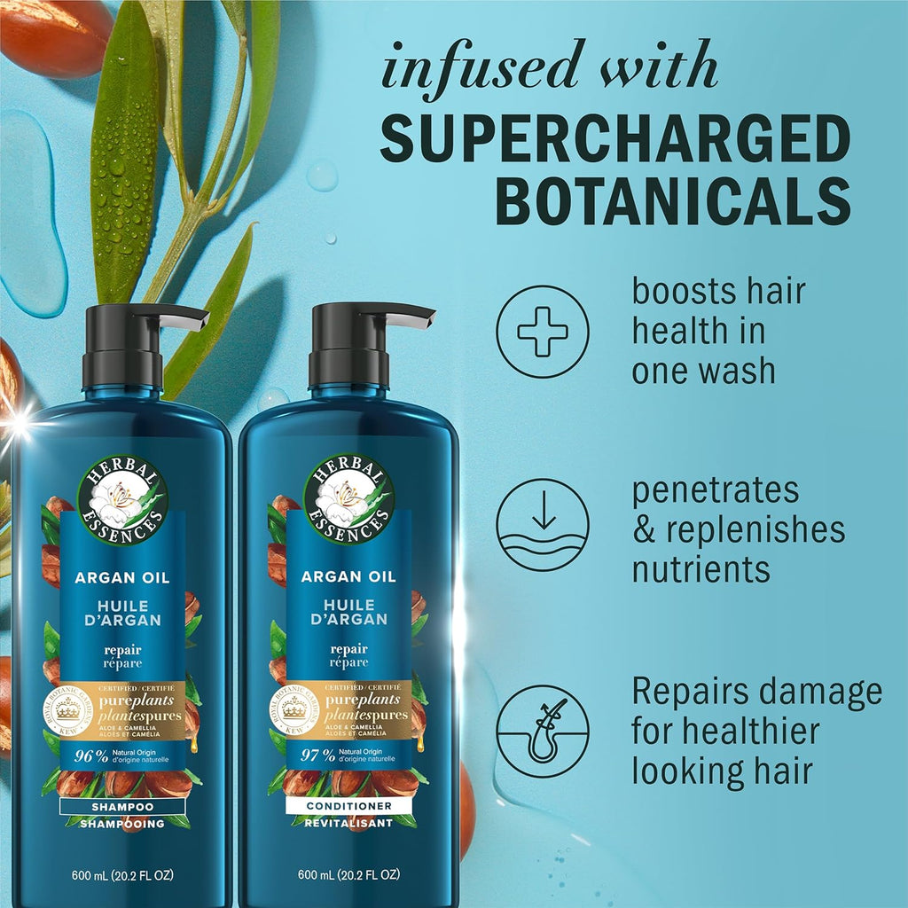Herbal Essences Argan Oil Repair Shampoo & Conditioner Set 2 x 600 ml / 20.2 oz