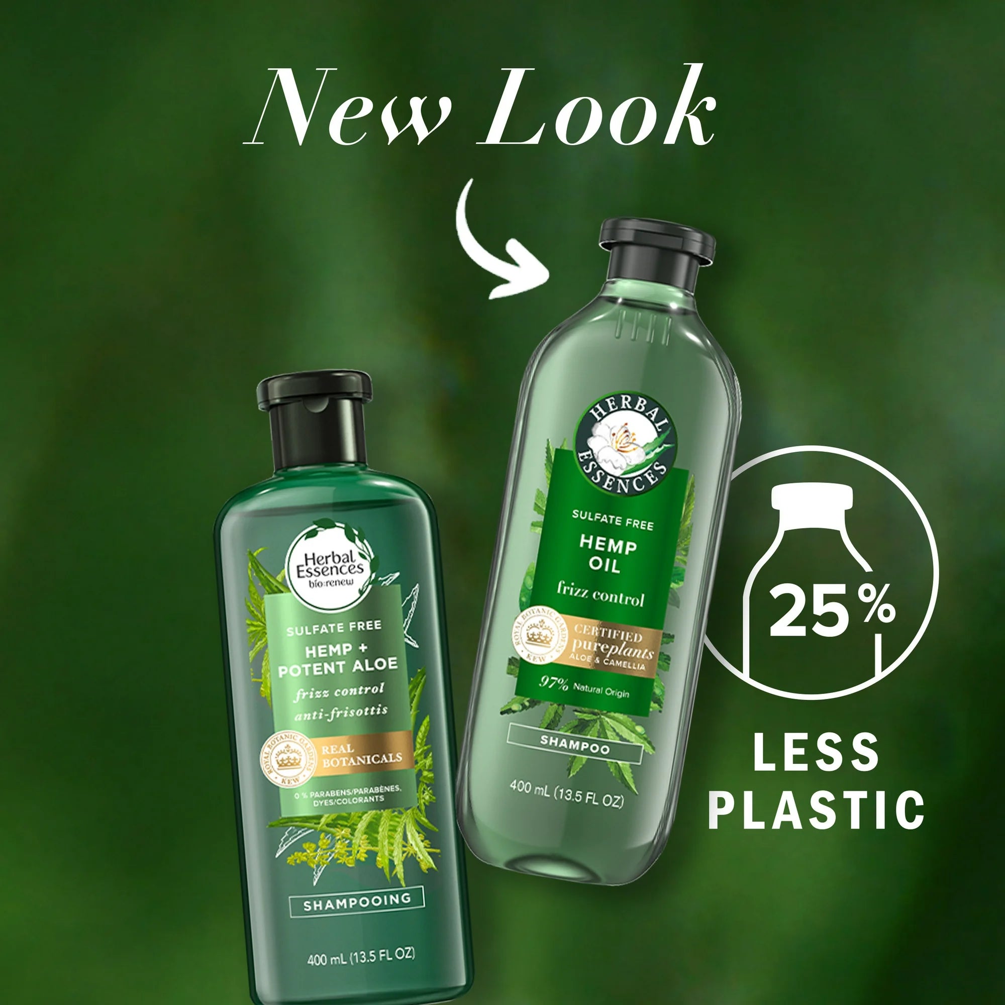 Herbal Essences Hemp Oil Sulfate Free Shampoo Frizz Control 400 ml / 13.5 oz