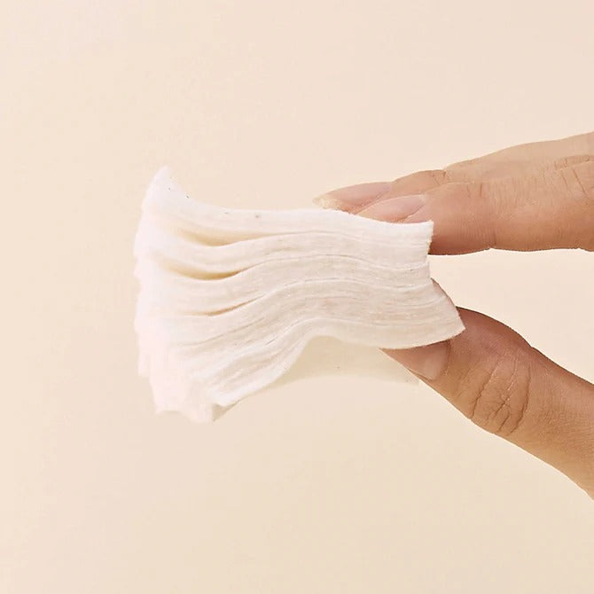 Heveblue Bleach-Free Biodegradable Stretchy 100% Cotton Pads (60 ea)