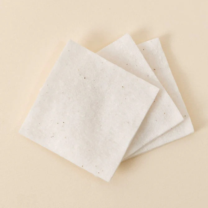 Heveblue Bleach-Free Biodegradable Stretchy 100% Cotton Pads (60 ea)