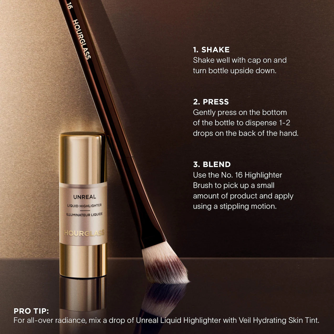 Hourglass Unreal Radiant Glow Liquid Highlighter | Evoke (Pale Champagne)