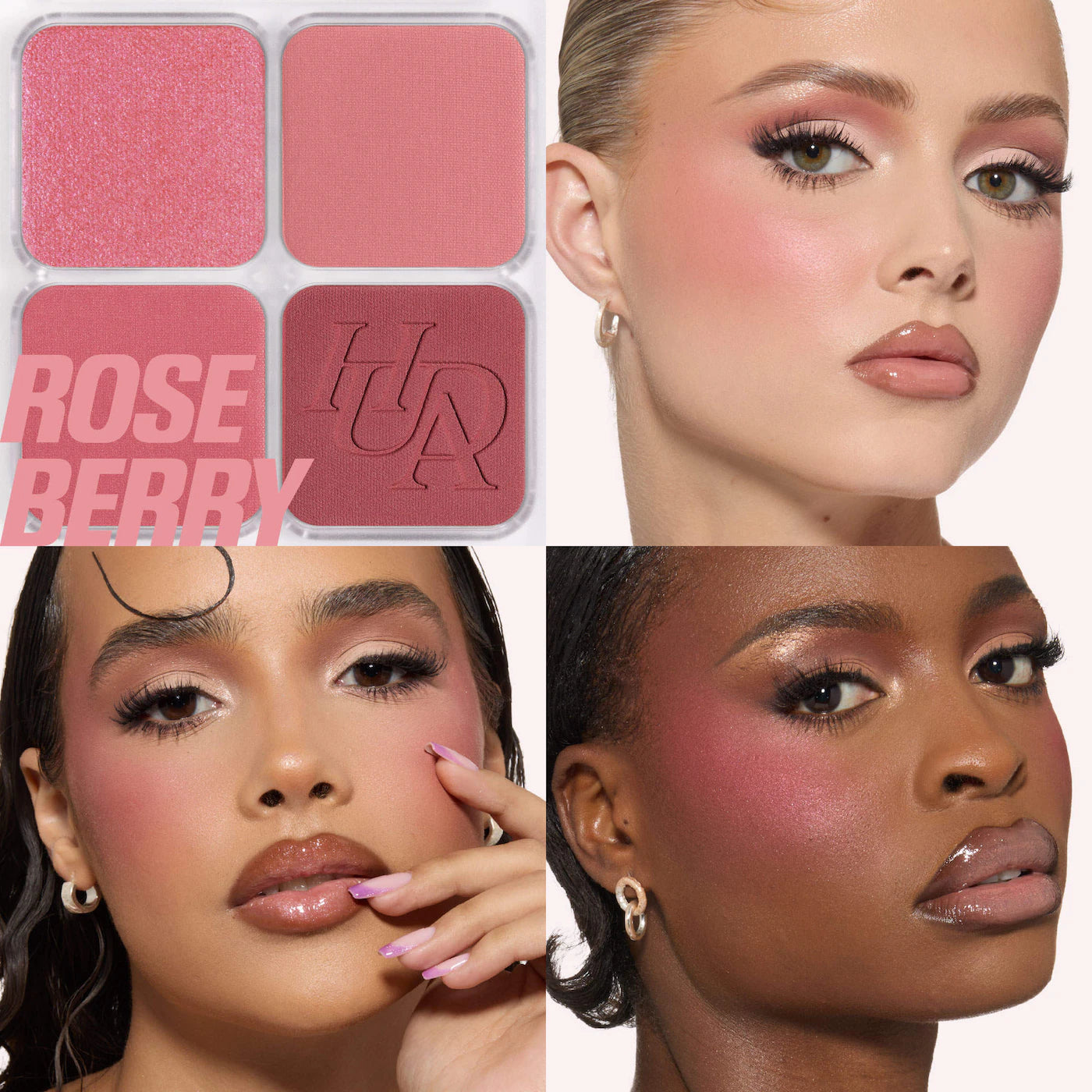 Huda Beauty Blush Filter Blurring Blushlighters Palette | Rose Berry