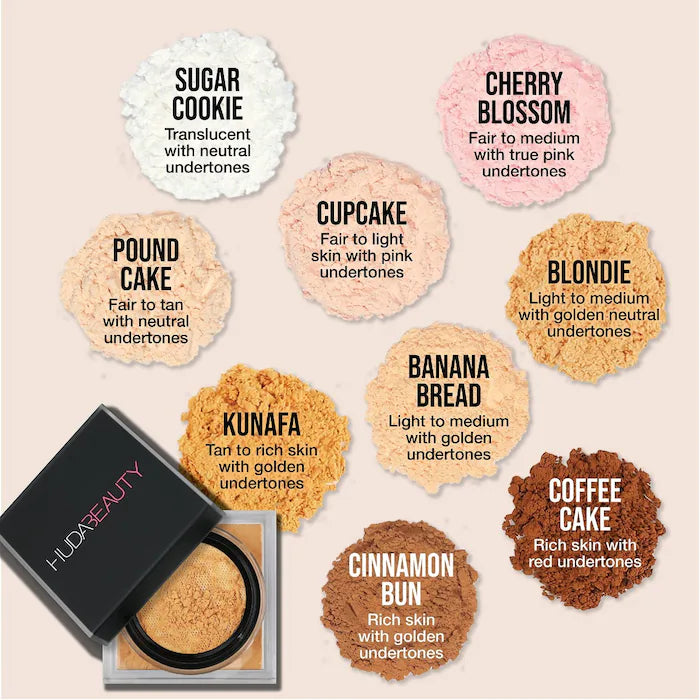 Huda Beauty Easy Bake Loose Baking & Setting Powder | Cherry Blossom Cake