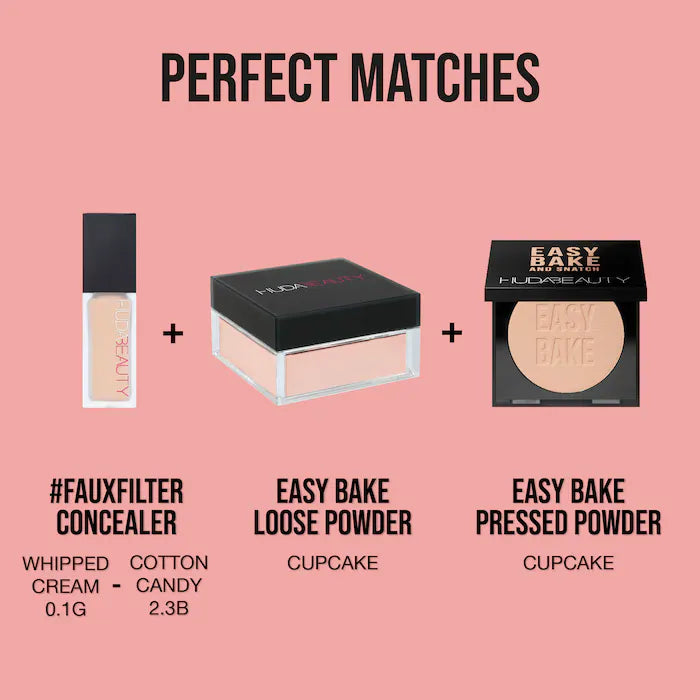 Huda Beauty Easy Bake and Snatch Pressed Brightening and Setting Powder | Pound Cake