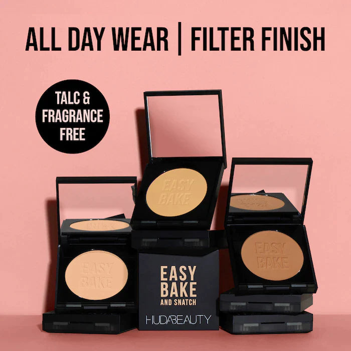 Huda Beauty Easy Bake and Snatch Pressed Brightening and Setting Powder | Pound Cake