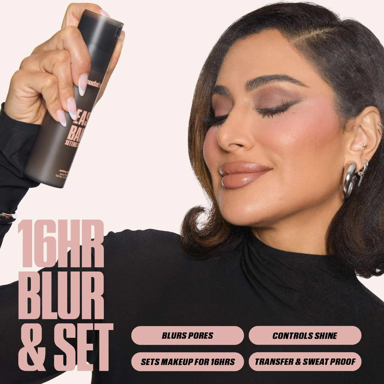Huda Beauty Easy Bake Blurring Setting Spray with 16-Hour Wear Mini 1.01 oz / 30 ml