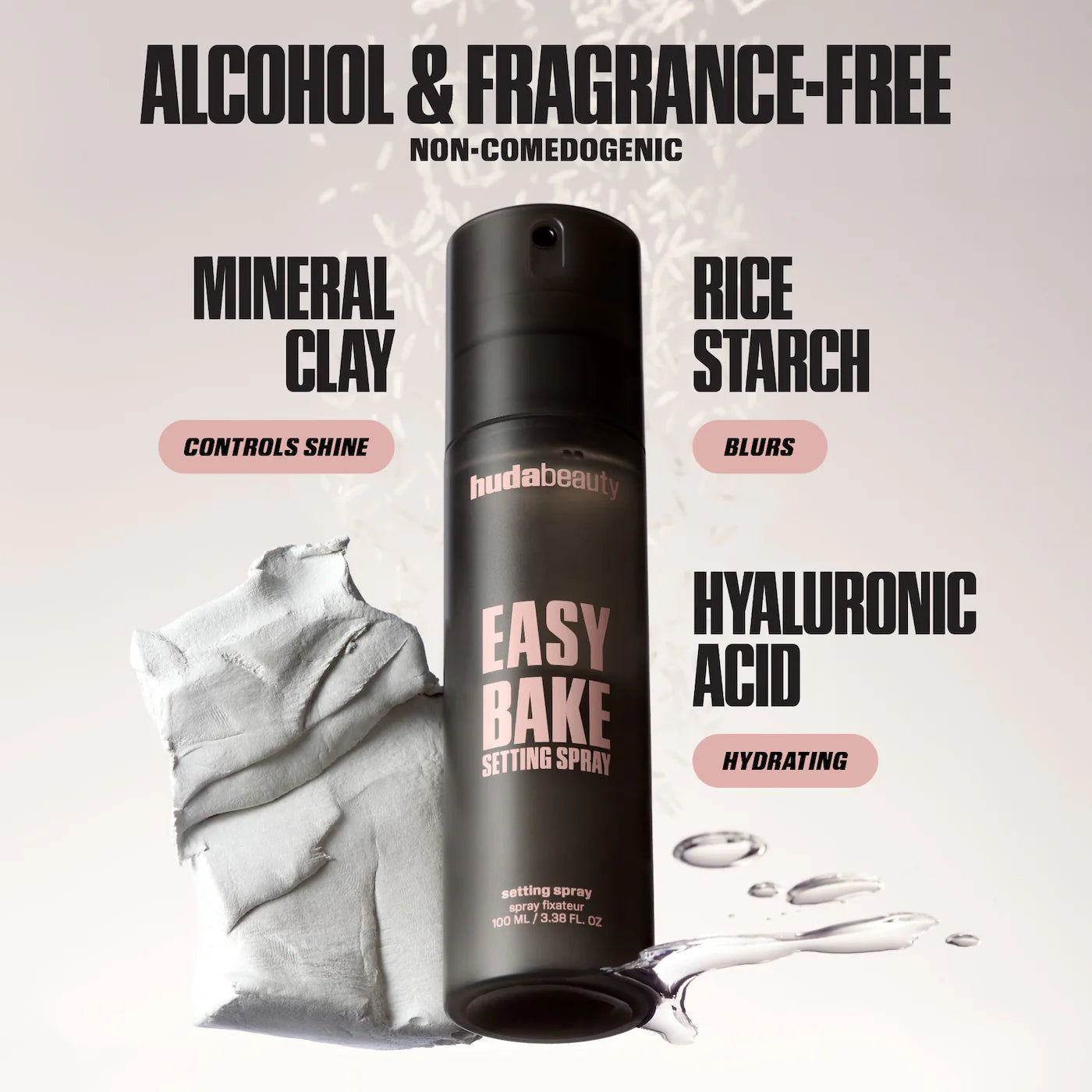 Huda Beauty Easy Bake Blurring Setting Spray with 16-Hour Wear Mini 1.01 oz / 30 ml