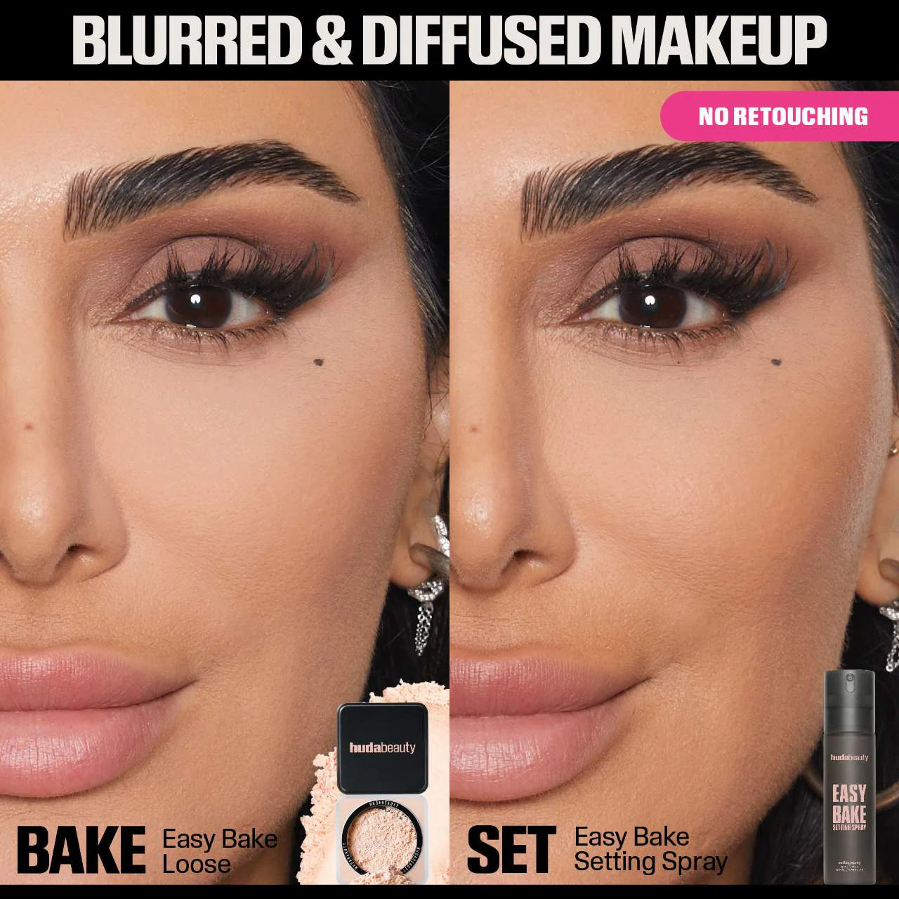 Huda Beauty Easy Bake Blurring Setting Spray with 16-Hour Wear Mini 1.01 oz / 30 ml
