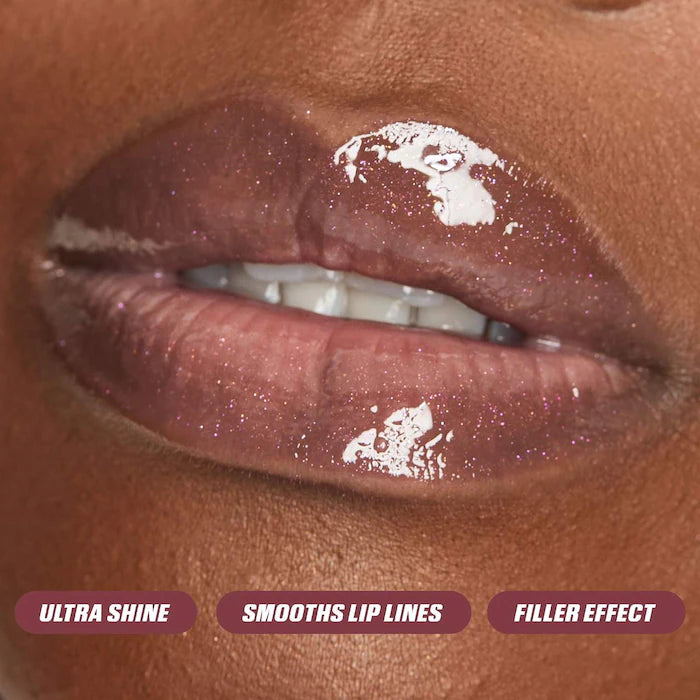 Huda Beauty Faux Filler Icy Nude Lip Gloss | She Flirty