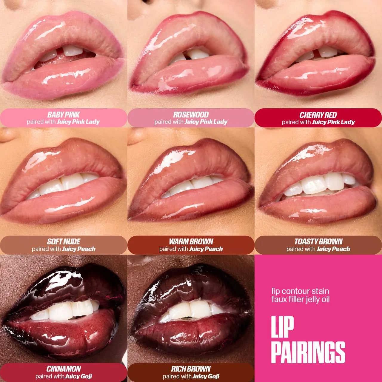 Huda Beauty Faux Filler Ultra-Hydrating Tinted Jelly Lip Oil | Juicy Pink Lady