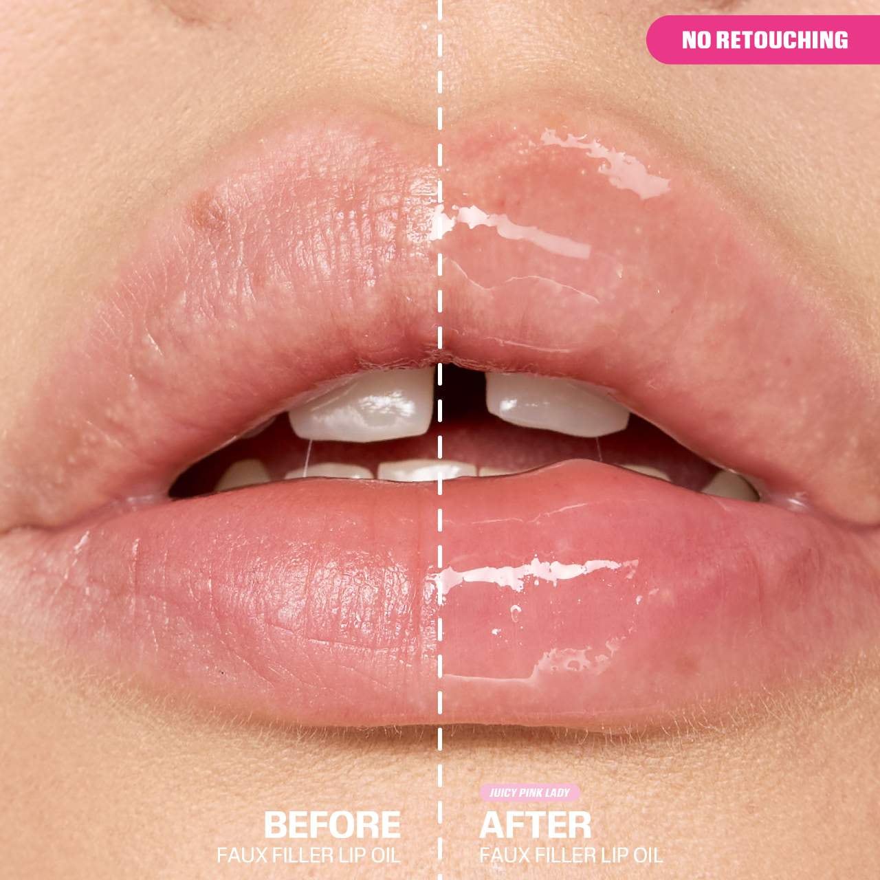 Huda Beauty Faux Filler Ultra-Hydrating Tinted Jelly Lip Oil | Juicy Pink Lady