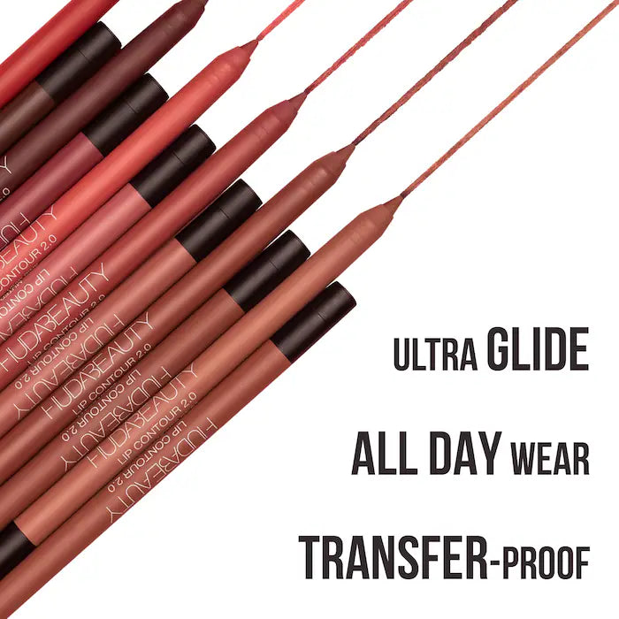 Huda Beauty Lip Contour 2.0 Automatic Matte Lip Pencil | Pinky Brown