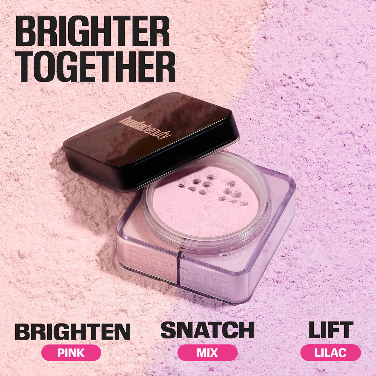 Huda Beauty Easy Bake Loose Powder Brightening + Correcting Duo | Cherry Lilac