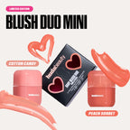 Huda Beauty Mini Baby Blush Duo Set | Cotton Candy & Peach Sorbet