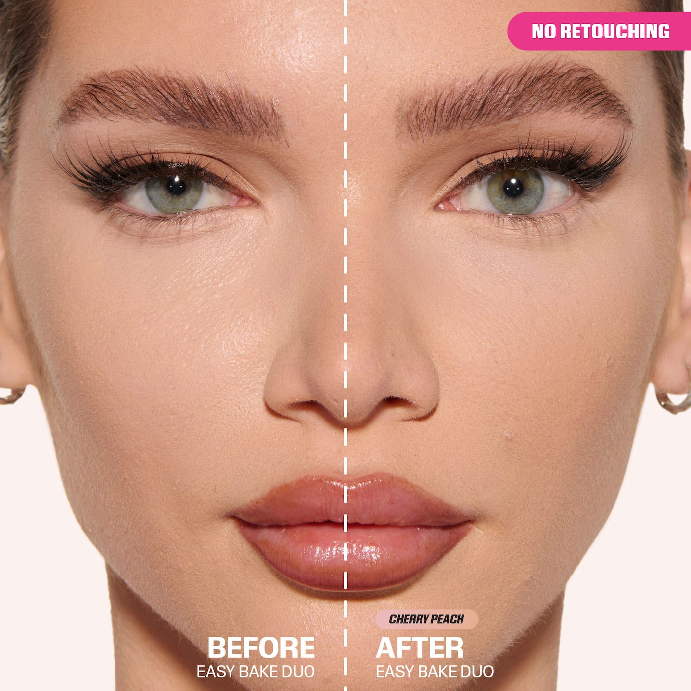 Huda Beauty Easy Bake Loose Powder Brightening + Correcting Duo | Cherry Peach