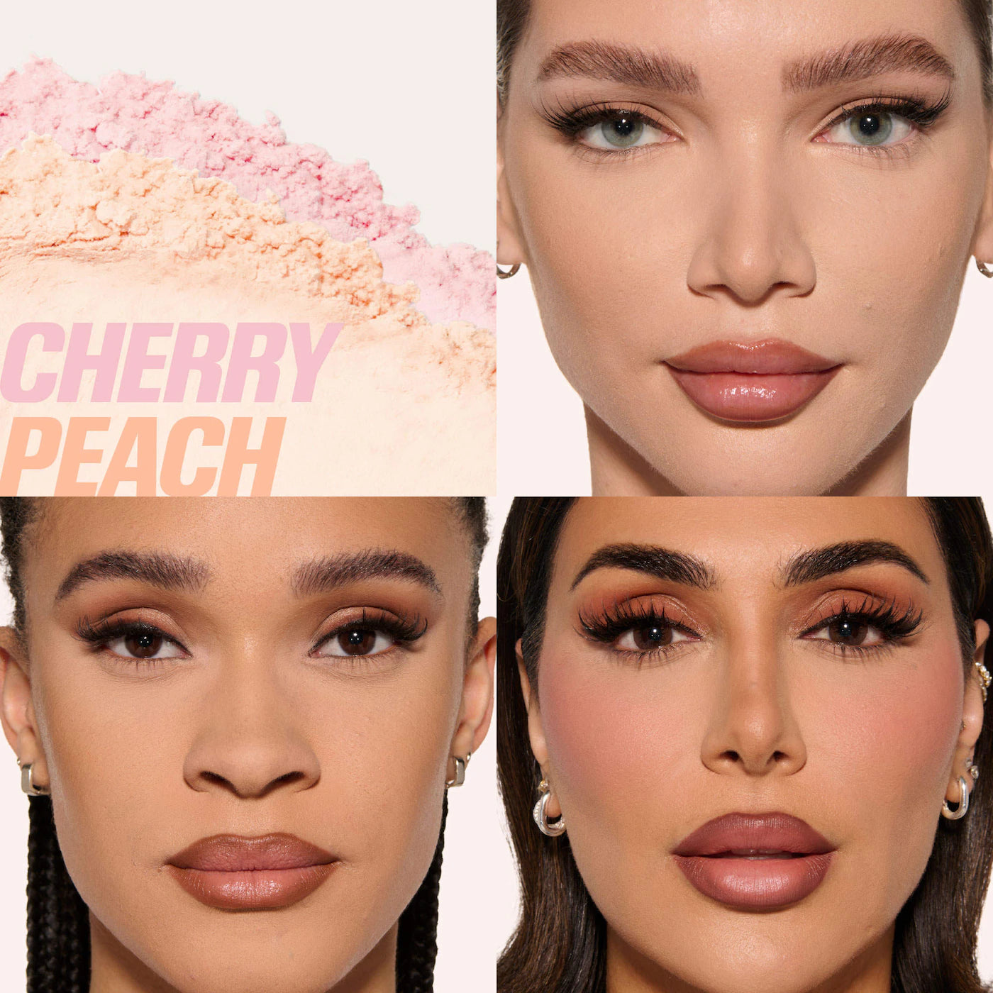 Huda Beauty Easy Bake Loose Powder Brightening + Correcting Duo | Cherry Peach