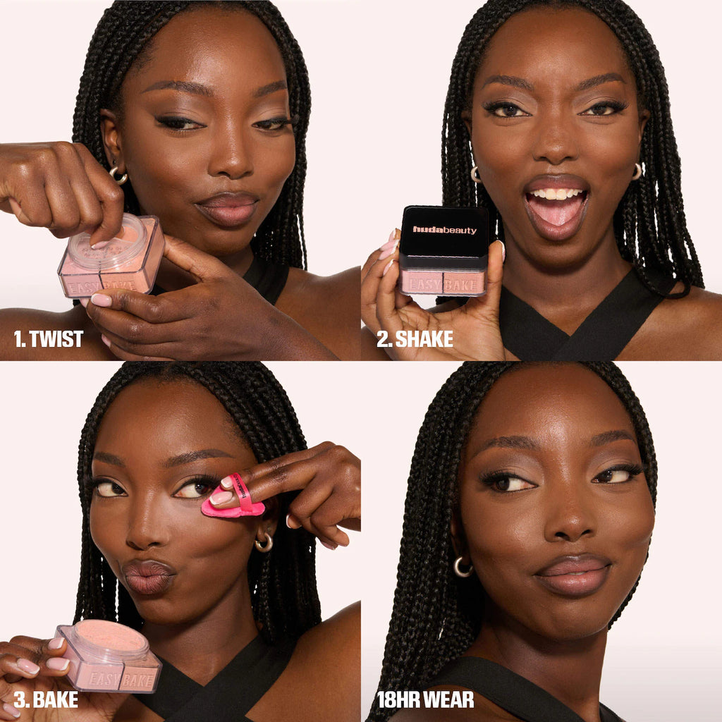 Huda Beauty Easy Bake Loose Powder Brightening + Correcting Duo | Cherry Peach