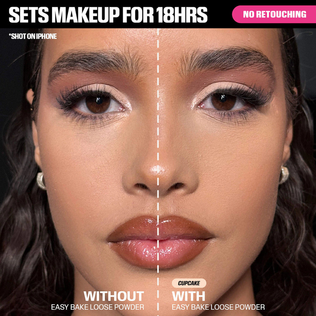 Huda Beauty Easy Bake Loose Powder Brightening + Correcting Duo | Cherry Peach