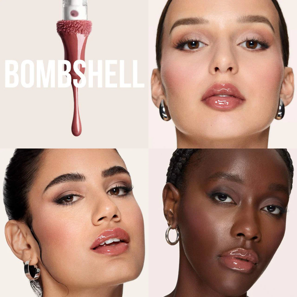 Huda Beauty Faux Filler Extra Shine Lip Gloss | Bombshell