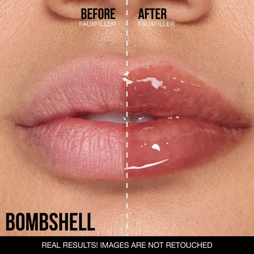 Huda Beauty Faux Filler Extra Shine Lip Gloss | Bombshell