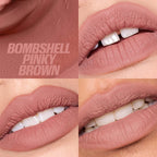 Huda Beauty Liquid Matte Mousse Soft Blur Lip Cream 7.5 ml / 0.25 oz | Bombshell Pinky Brown
